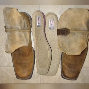 Ariat Rambler Brown Leather Square Toe Western Cowboy Boots Mens EUC Size 9.5 D